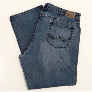 Men's Wrangler Jeans Co Relaxed Straight Fit Jeans Blue Stone Size 42/30